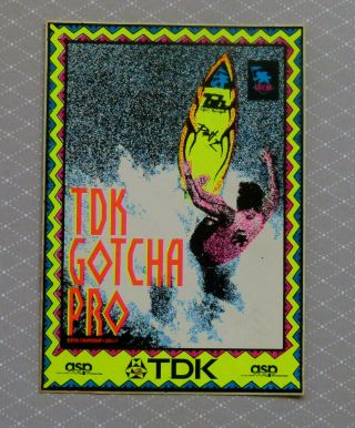 Tdk Gotcha Pro.  Vintage 1980,  S Surfing Sticker