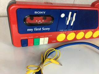 Vintage My First Sony Cassette Player Recorder TCM 4040 Drum Animal Sound 2