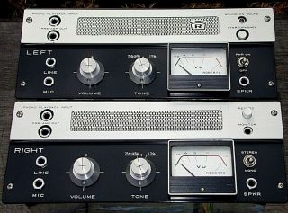 2,  Roberts Recorder Amps,  Single Ended 6bq5,  Tube Preamps,  With Meter Diy,