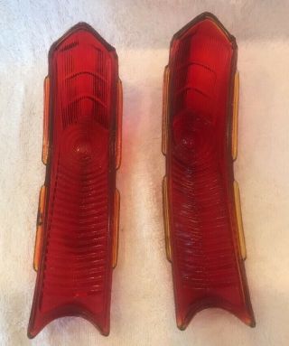 Vintage Pair Taillights 1949 - 50 Mercury (And Others?) 503 503L 2