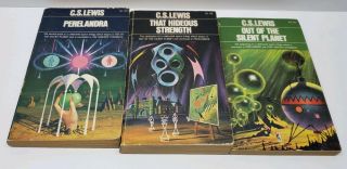 C.  S.  Lewis Space Trilogy Vintage Sci - Fi Paperback Set