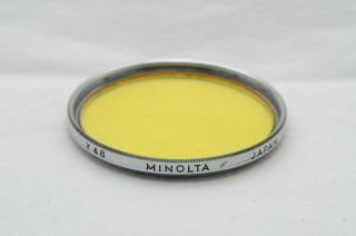[exc,  ] Minolta 46mm Yellow Y48 Filter Chrome Ring Vintage From Japan 090