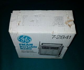 Old Stock Vtg General Electric Ge Radio Am/fm Model 7 - 2841a