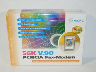 Nos Vtg Hawking 56k V.  90 Pcmcia Fax Modem Computer Laptop Notebook Internet Card