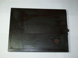 Vintage 18x24cm Black Wood Large Format Functional Wooden Film Plate Holder