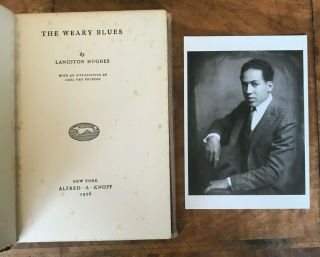 Langston Hughes The Weary Blues 1926 First Edition Author 