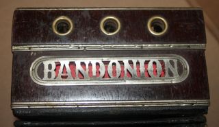 VINTAGE BANDONION CONCERTINA IN AS FOUND GOOD FOR REPAIR OR PARTS 3