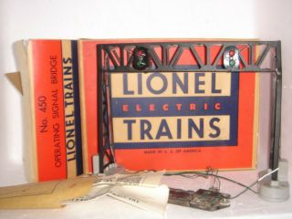 Vintage Lionel Trains No.  450 Signal Bridge In Orig Box