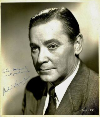 Vintage Herbert Marshall Signed Photo