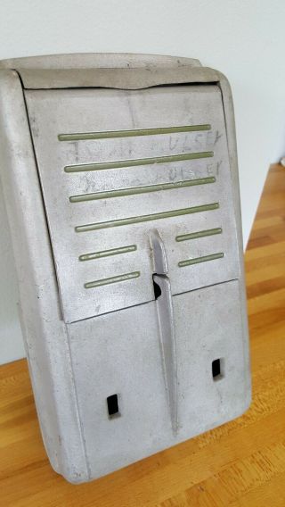 Vintage Cast Aluminum Mailbox Wall Mount Post Box 2