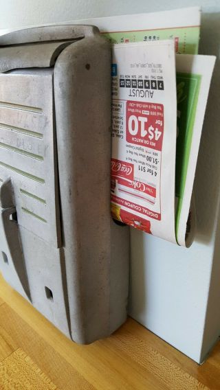 Vintage Cast Aluminum Mailbox Wall Mount Post Box 6