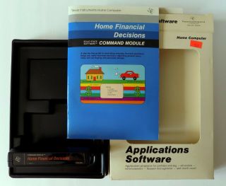 Vintage Software Texas Instruments Ti - 99/4a - Home Financial Decisions Boxed