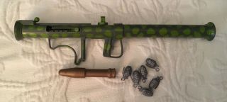 Vintage Hasbro GI Joe Green Beret Bazooka,  Hand Grenades And Rocket Shell 2