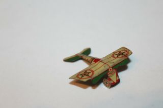 Early Vintage Tin Litho Penny Toy Airplane