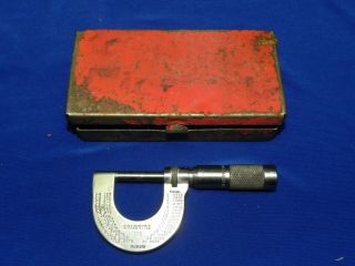 Vintage Brown & Sharpe Micrometer Model 10s 0 To 1”