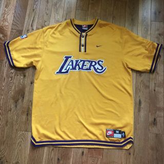 Vintage Nike Authentic Los Angeles Lakers Warm Up Shooting Shirt Jersey M