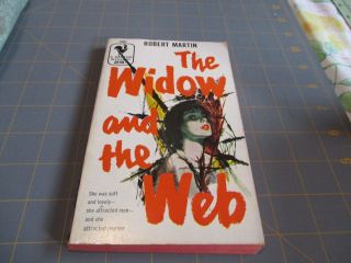 The Widow And The Web By Robert Martin (1955) Bantam Crime Noir Pb Gga Cover
