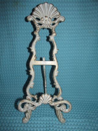 Vtg Large Iron? Picture/book Stand Easel Victorian Ornate Shabby India