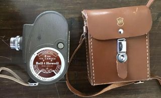 Vintage Bell & Howell 8mm 134 Movie Camera With Leather Case