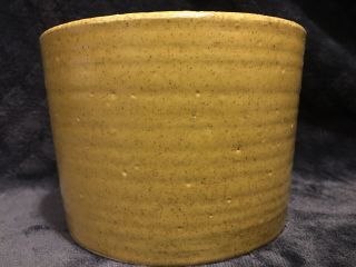 Vintage 1963 Douglas Ferguson Pigeon Forge Pottery Yellow Covered Butter Crock 4