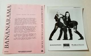 Bananarama - Vintage Record Label Press Release - 1989 Polygram Records