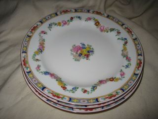 3 Mintons Rose 7 - 3/4 " Salad Plates A4807 Vintage Fine China Made In England