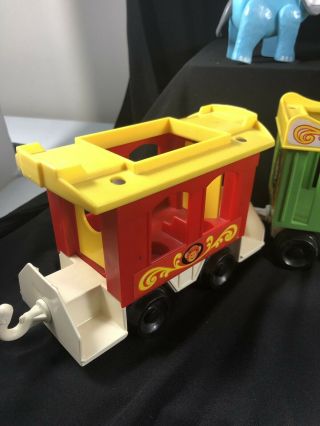 Vintage Fisher Price Little People Circus Train 991 w/ Animals & People 8