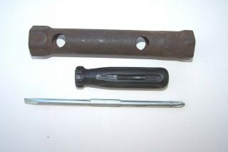 Vw Lug Wrench Spark Plug Socket Felo Flip Screwdriver Vintage 19mm 21mm