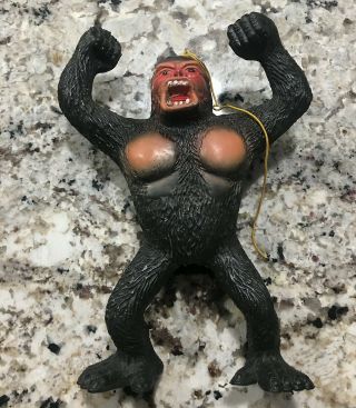 King Kong Gorilla Ape Monster Figure Rubber Hong Kong 7 Inch Vintage