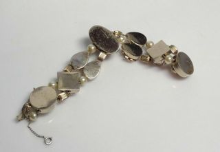Vintage Victorian Revival SLIDE Bracelet - Venetian/Foil Art Glass - Cherub - Cameo 6