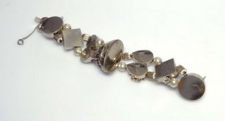 Vintage Victorian Revival SLIDE Bracelet - Venetian/Foil Art Glass - Cherub - Cameo 7