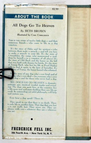 1944 All Dogs Go To Heaven Beth Brown Carl Cobbledick Don Bluth Film HC w/DJ 3