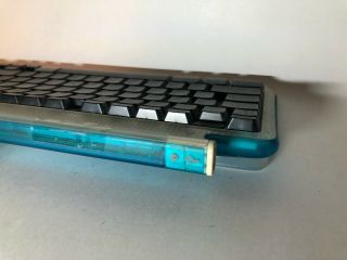 Vintage Apple USB blue Wired Keyboard Model M2452 Translucent Teal 5