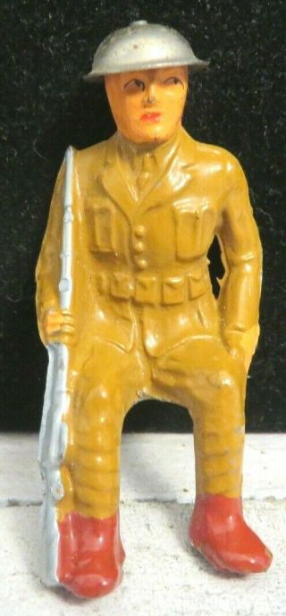 Vintage Barclay Lead Toy Soldier Sitting Position B - 115
