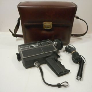 Bell & Howell 1223 8 Filmosonic 8mm Sound Movie Camera W/ Case Microphone