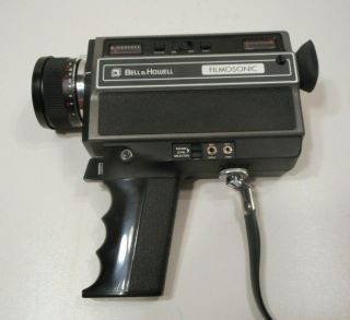 Bell & Howell 1223 8 Filmosonic 8mm Sound Movie Camera w/ Case Microphone 4