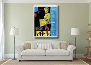 Psycho Classic Vintage Hitchcock Horror Movie Large Wall Art Poster Print