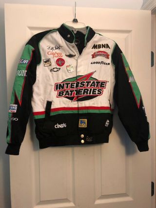 Vintage 90s Chase Authentics Youth Large Bobby Labonte Nascar Racing Crew Jacket