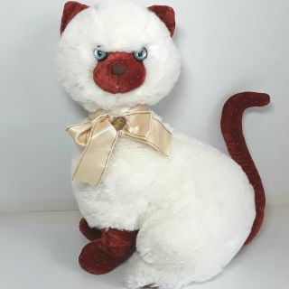 After Eight Cat Plush Soft Toy Doll Siamese Applause Vintage 1986 1980s