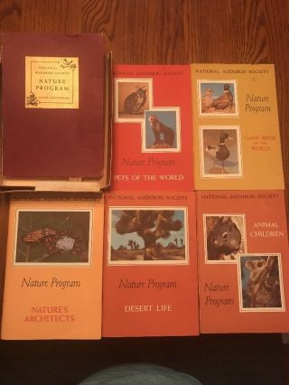 National Audobon Society Nature Program Set Of 5 Books Pets,  Game Birds,  Desert