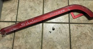 Vintage Schwinn Breeze Red And White Bicycle Chain Guard W/ Hardware