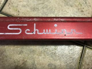 Vintage Schwinn Breeze Red And White Bicycle Chain Guard w/ Hardware 4