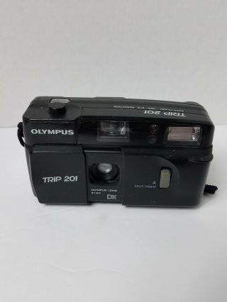Olympus Trip 201 Dx Vintage Compact 35mm Point & Shoot Film Camera Flash