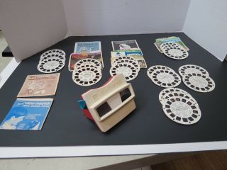 Vintage Gaf Red White View Master Gift Pak Box With 19 Reels Listed Below
