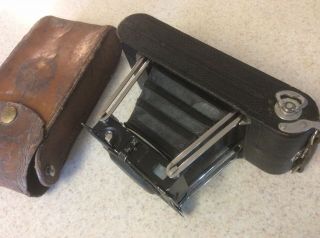 Antique Wollensac Optical Co.  Bionic Camera Old Photo Bellows Style With Case 2