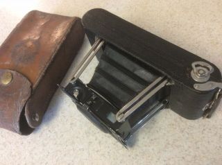 Antique Wollensac Optical Co.  Bionic Camera Old Photo Bellows Style With Case 3