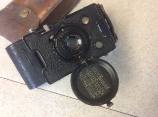 Antique Wollensac Optical Co.  Bionic Camera Old Photo Bellows Style With Case 4