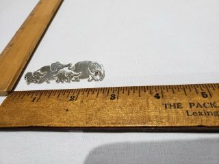 Vintage sterling silver herd of Elelphants brooch signed G F M W 2