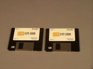 Vintage 3.  5 " Floppy Disks: Sim City 2000 Disks 1 And 2 From 1993,  Ibm Compatible