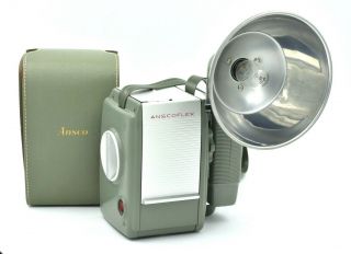Vintage Ansco Anscoflex Tlr 6 X 6 Camera / Flash / Case,  C - 1954